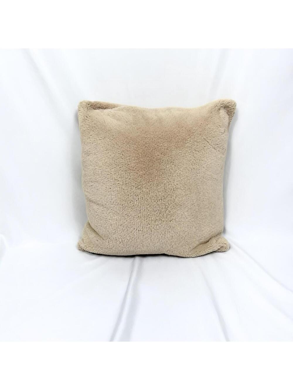 Rodeo Home Fuzzy Beige Decorative (18x18 Pillow)
